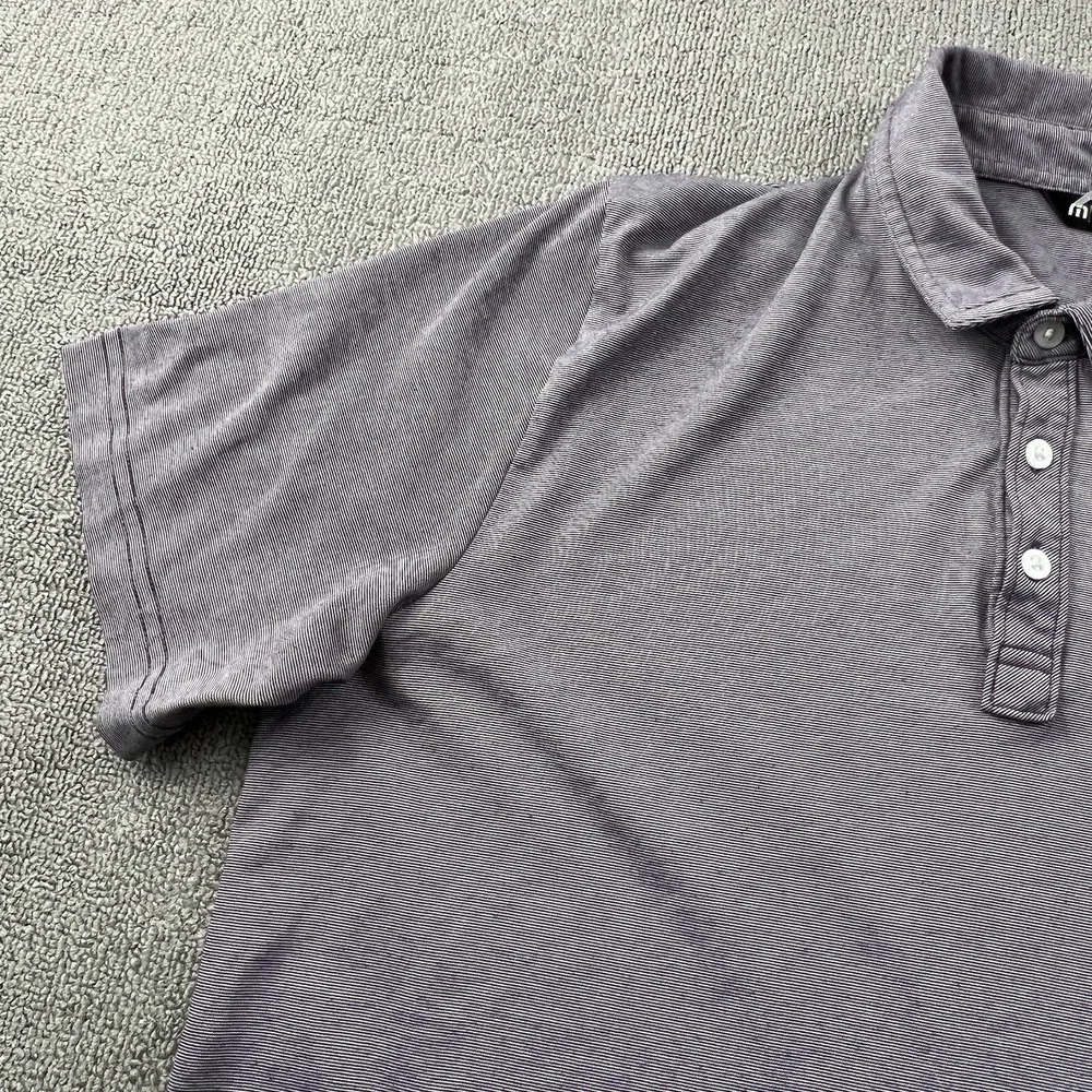 Travis Mathew Polo Shirt Adult Extra Large Striped Short Sleeve Golf Casual Men